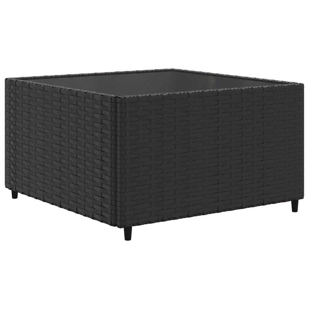 vidaXL 5-piece Lounge Set with Cushions Poly Rattan Black