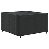 vidaXL 5-piece Lounge Set with Cushions Poly Rattan Black