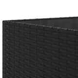vidaXL 5-piece Lounge Set with Cushions Poly Rattan Black