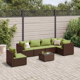 vidaXL 5-piece Lounge Set with Cushions Poly Rattan Black