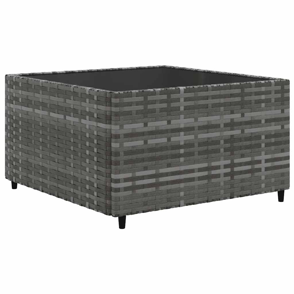 vidaXL 7-delige Loungeset met kussens poly rattan zwart