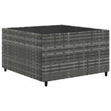 vidaXL 7-delige Loungeset met kussens poly rattan zwart