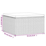 vidaXL 6-delige Loungeset met kussens poly rattan zwart