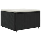 vidaXL 6-delige Loungeset met kussens poly rattan zwart