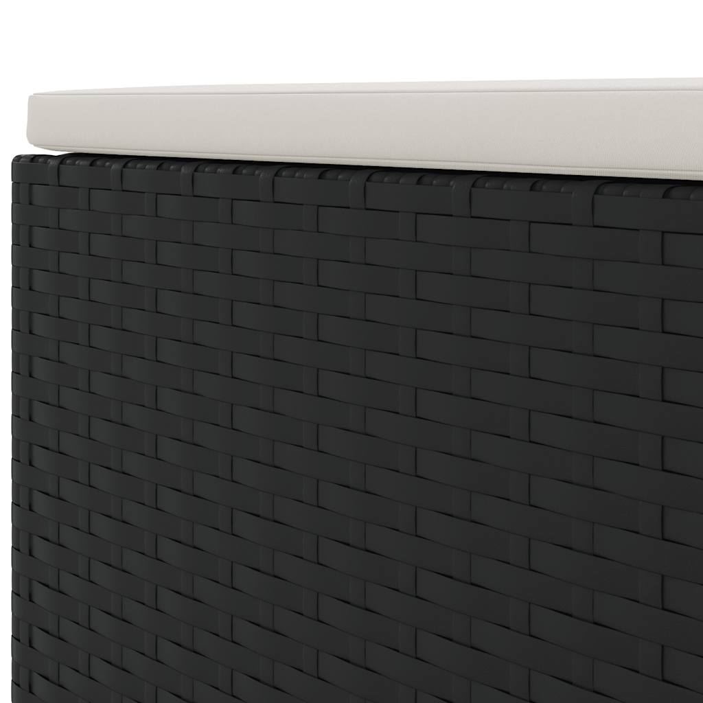 vidaXL 6-delige Loungeset met kussens poly rattan zwart