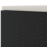vidaXL 6-delige Loungeset met kussens poly rattan zwart