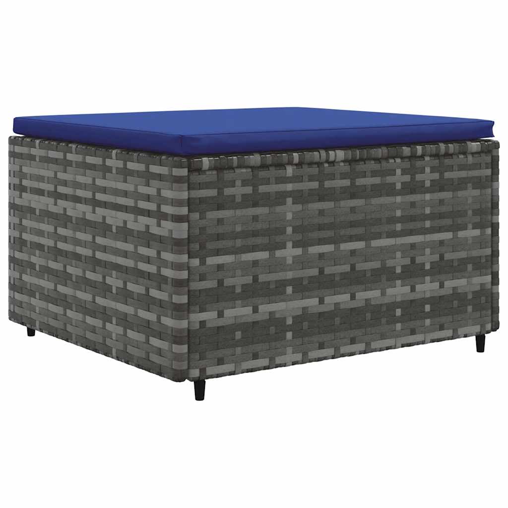 vidaXL 6-delige Loungeset met kussens poly rattan zwart