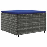 vidaXL 6-delige Loungeset met kussens poly rattan zwart
