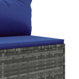 vidaXL 6-delige Loungeset met kussens poly rattan zwart