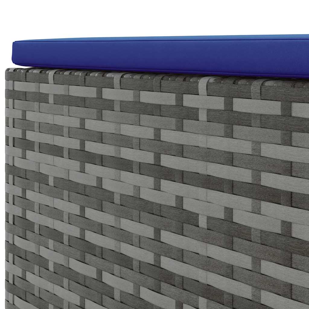 vidaXL 6-delige Loungeset met kussens poly rattan zwart