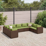 vidaXL 6-Piece Lounge Set with Cushions Poly Rattan Black