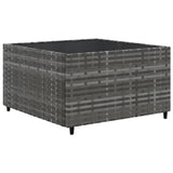 vidaXL 6-Piece Lounge Set with Cushions Poly Rattan Black