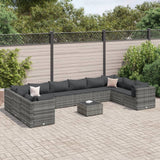 vidaXL 6-Piece Lounge Set with Cushions Poly Rattan Black