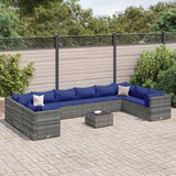 vidaXL 6-Piece Lounge Set with Cushions Poly Rattan Black