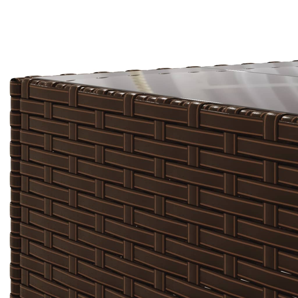 vidaXL 9-delige Loungeset met kussens poly rattan zwart