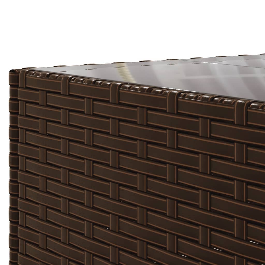 vidaXL 9-delige Loungeset met kussens poly rattan zwart