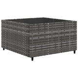 vidaXL 10-Piece Lounge Set with Cushions Poly Rattan Black