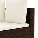 vidaXL 4-Piece Lounge Set with Cushions Poly Rattan Black