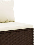 vidaXL 4-Piece Lounge Set with Cushions Poly Rattan Black