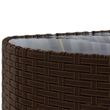 vidaXL 4-Piece Lounge Set with Cushions Poly Rattan Black