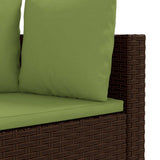vidaXL 10-Piece Lounge Set with Cushions Poly Rattan Black