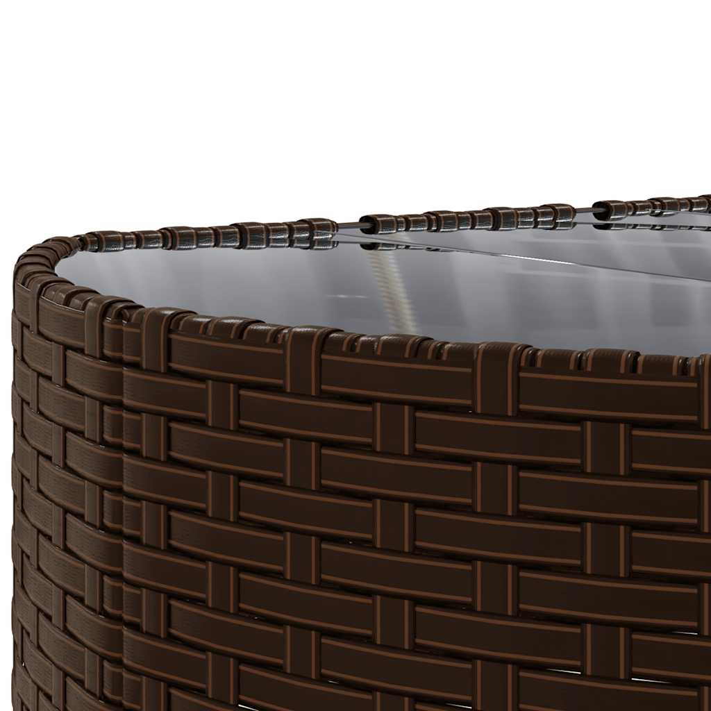 vidaXL 10-Piece Lounge Set with Cushions Poly Rattan Black
