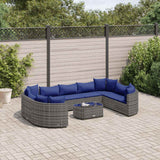 vidaXL 10-Piece Lounge Set with Cushions Poly Rattan Black