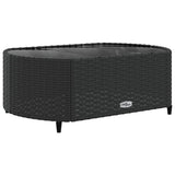vidaXL 10-piece Lounge Set with Cushions Poly Rattan Black