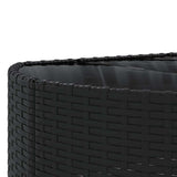 vidaXL 10-piece Lounge Set with Cushions Poly Rattan Black