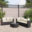 vidaXL 6-Piece Lounge Set with Cushions Poly Rattan Black