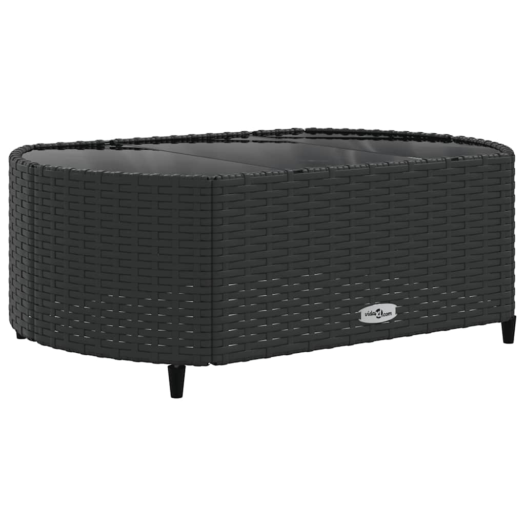 vidaXL 6-Piece Lounge Set with Cushions Poly Rattan Black