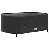 vidaXL 6-Piece Lounge Set with Cushions Poly Rattan Black