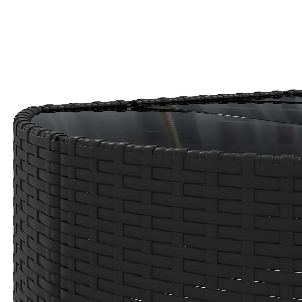 vidaXL 6-Piece Lounge Set with Cushions Poly Rattan Black