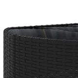vidaXL 6-Piece Lounge Set with Cushions Poly Rattan Black