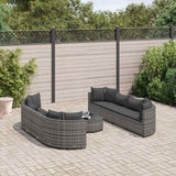 vidaXL 9-piece Lounge Set with cushions poly rattan black