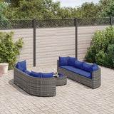 vidaXL 9-piece Lounge Set with cushions poly rattan black