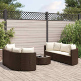 vidaXL 9-piece Lounge Set with cushions poly rattan black