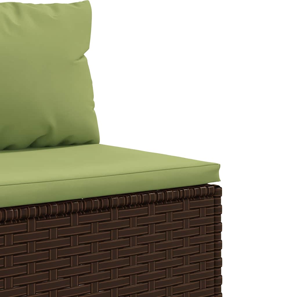 vidaXL 9-piece Lounge Set with cushions poly rattan black