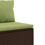 vidaXL 9-piece Lounge Set with cushions poly rattan black