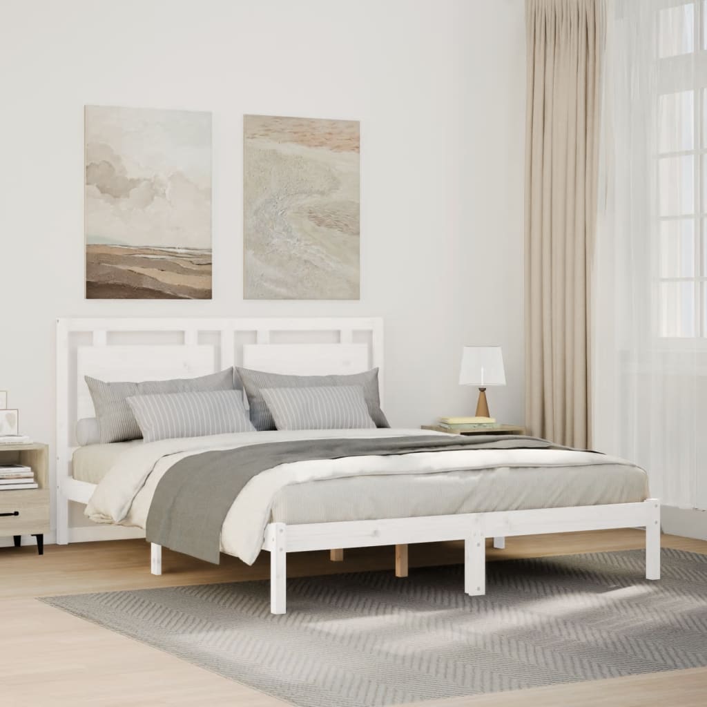 vidaXL Bed frame solid wood black 75x190 cm