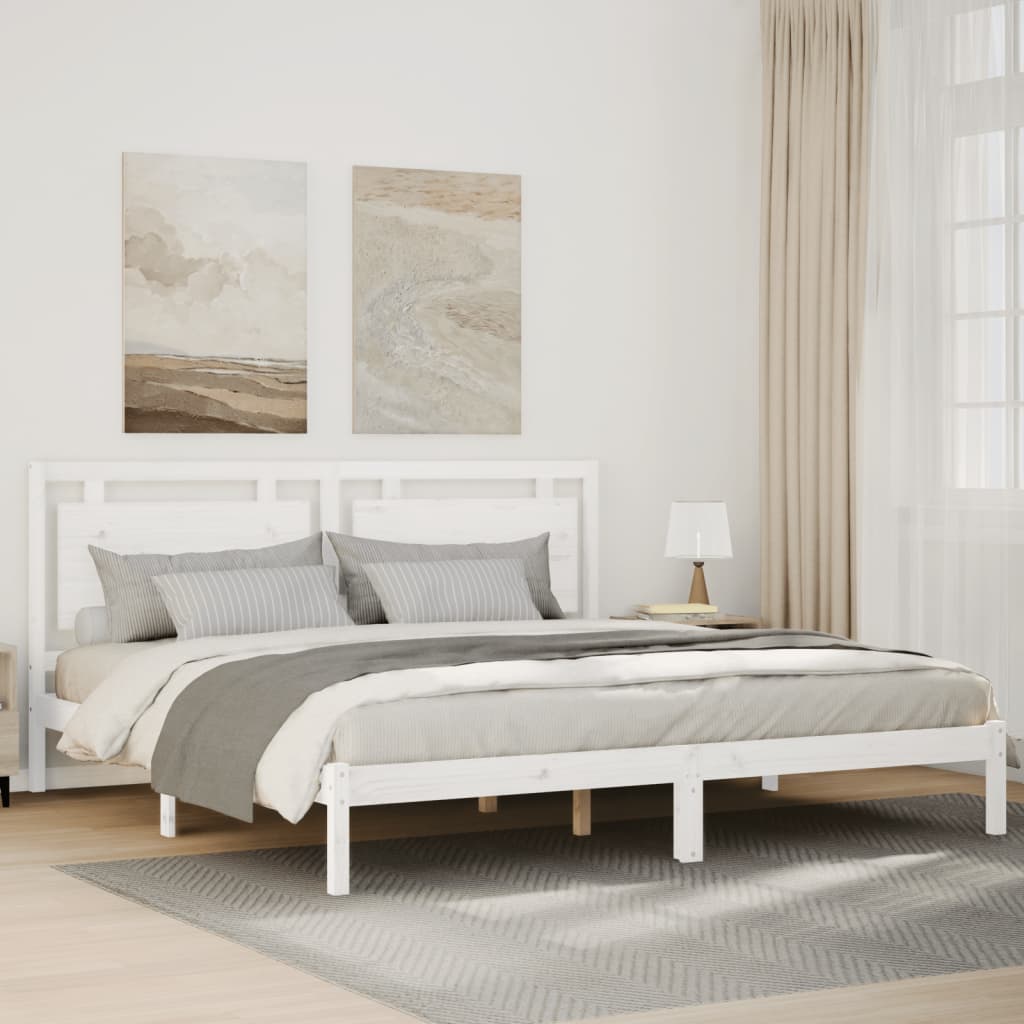 vidaXL Bed frame solid wood black 75x190 cm