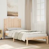 vidaXL Cadre de lit massif vert grenenhout noir 75x190 cm