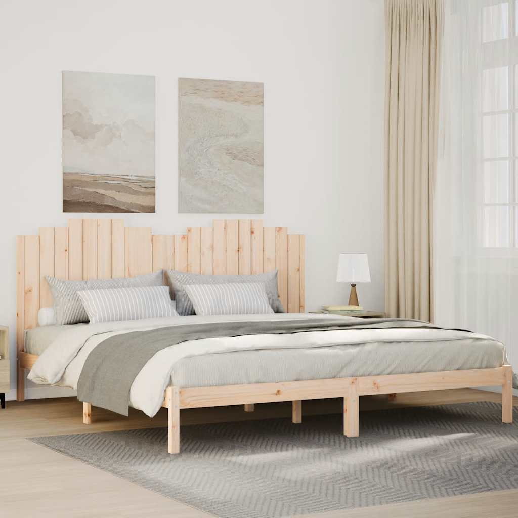 vidaXL Cadre de lit massif vert grenenhout noir 75x190 cm