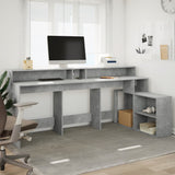 vidaXL Bureau met LED-verlichting 200x104x91 cm bewerkt hout wit