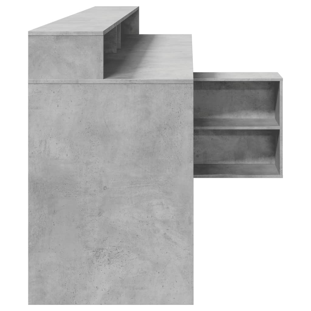 vidaXL Bureau met LED-verlichting 200x104x91 cm bewerkt hout wit