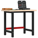 vidaXL Werkbank rechthoekig 100x60x81,5 cm massief eikenhout