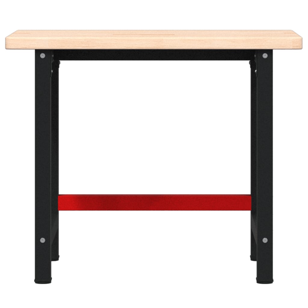 vidaXL Werkbank rechthoekig 100x60x81,5 cm massief eikenhout