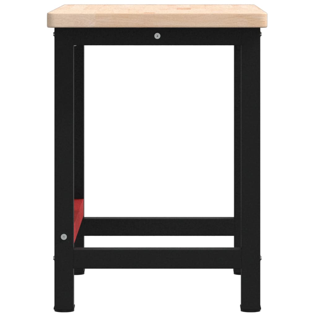 vidaXL Werkbank rechthoekig 100x60x81,5 cm massief eikenhout