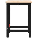 vidaXL Werkbank rechthoekig 100x60x81,5 cm massief eikenhout