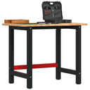 vidaXL Werkbank rechthoekig 100x60x81,5 cm massief eikenhout